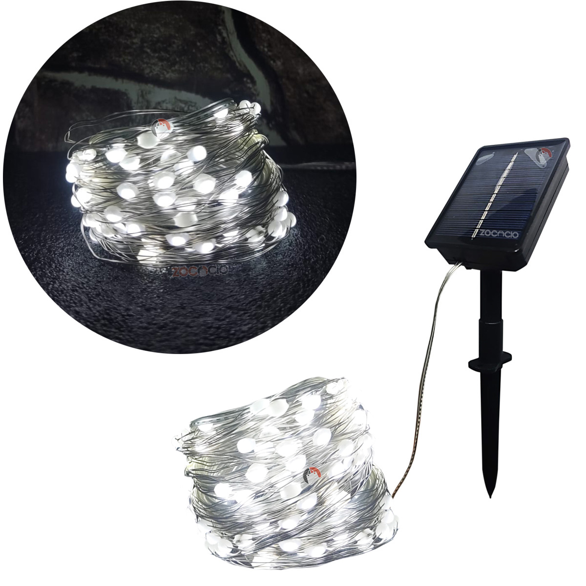 Vista 4 de Guirnalda De Alambre Solar 10, 20, 30MT - COLOR: Calido, MEDIDA: 30 Metros